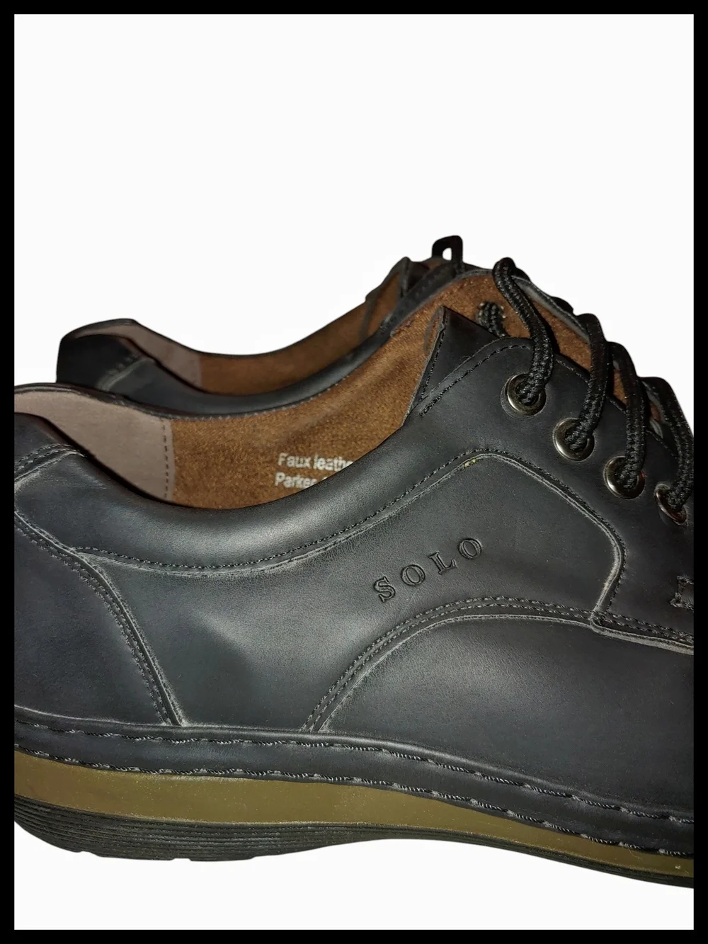SOLO Men's Black Casual Lace-Up Shoes